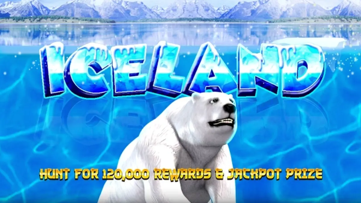 Tampilan visual slot Iceland dengan tema kutub utara yang dingin