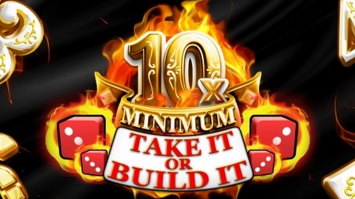 Tampilan antarmuka permainan slot 10x Minimum Take It or Build It